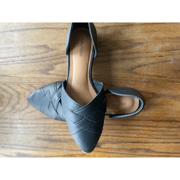 Maurices Womens Size 9 M Black Slip On Shelby D'Orsay Flats #31 - Picture 4 of 6